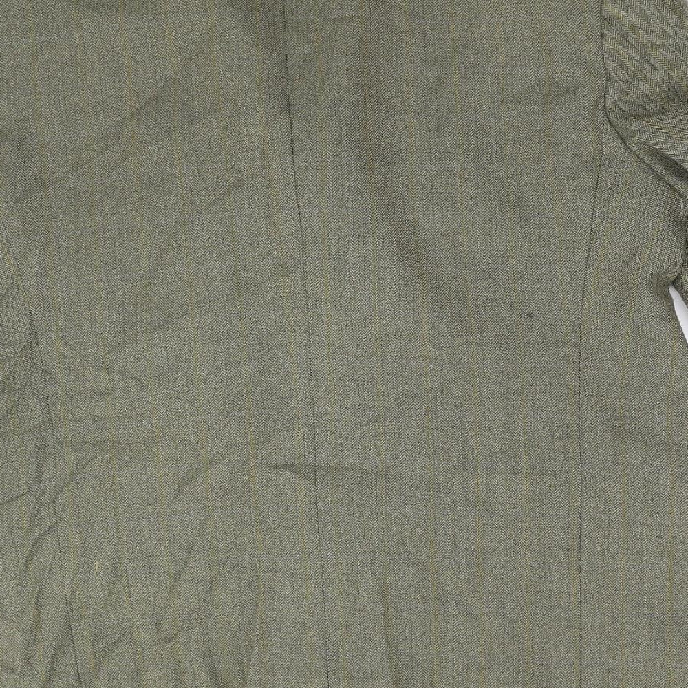 SIDI Mens Green Herringbone  Jacket Blazer Size 46