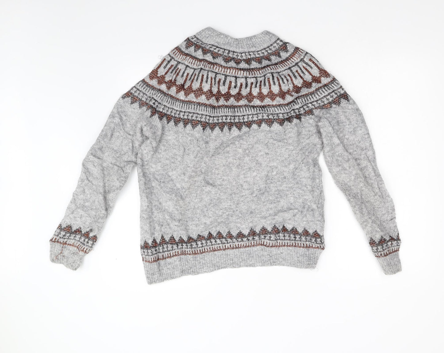 Papaya Womens Grey  Knit Pullover Jumper Size M