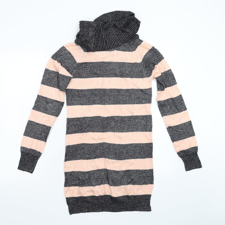 H&M Girls Multicoloured Striped Knit Pullover Jumper Size 14 Years