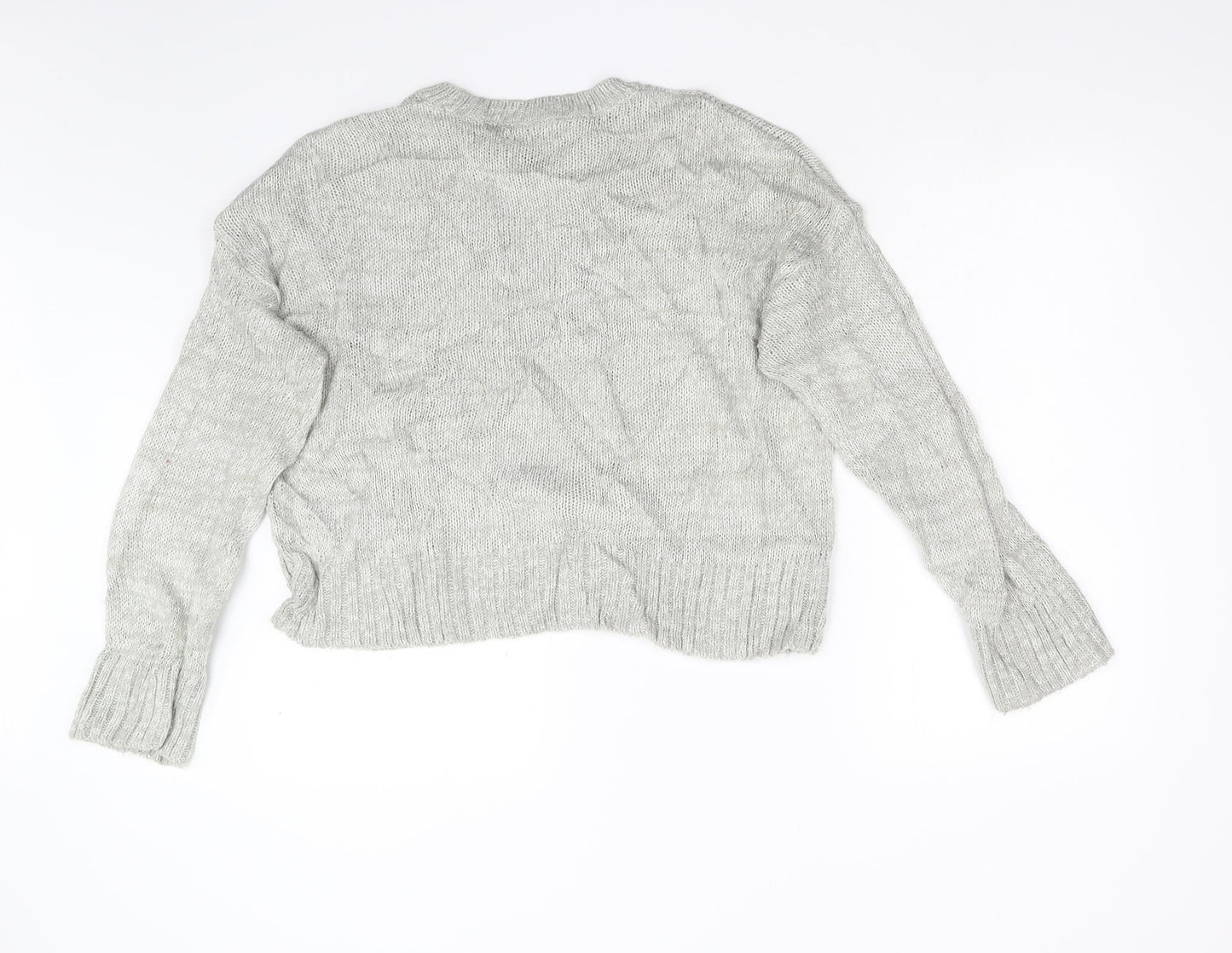 New Look Womens Grey  Knit Pullover Jumper Size L