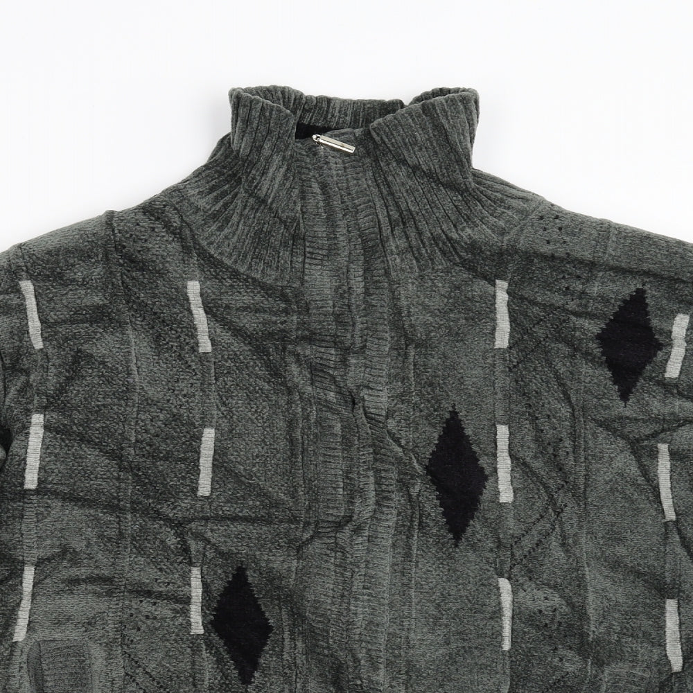 Paramour Mens Green Geometric  Jacket Coatigan Size XL