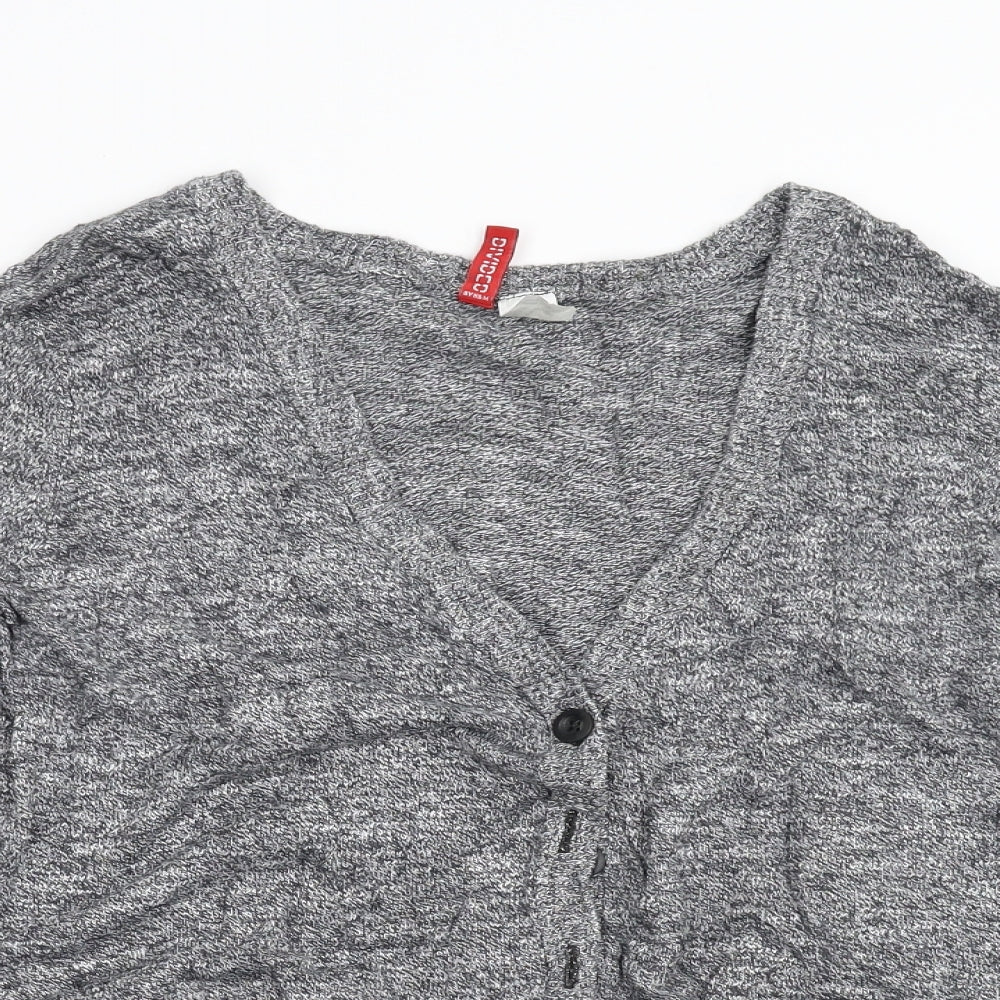 Divided Womens Grey  Knit Cardigan Jumper Size M