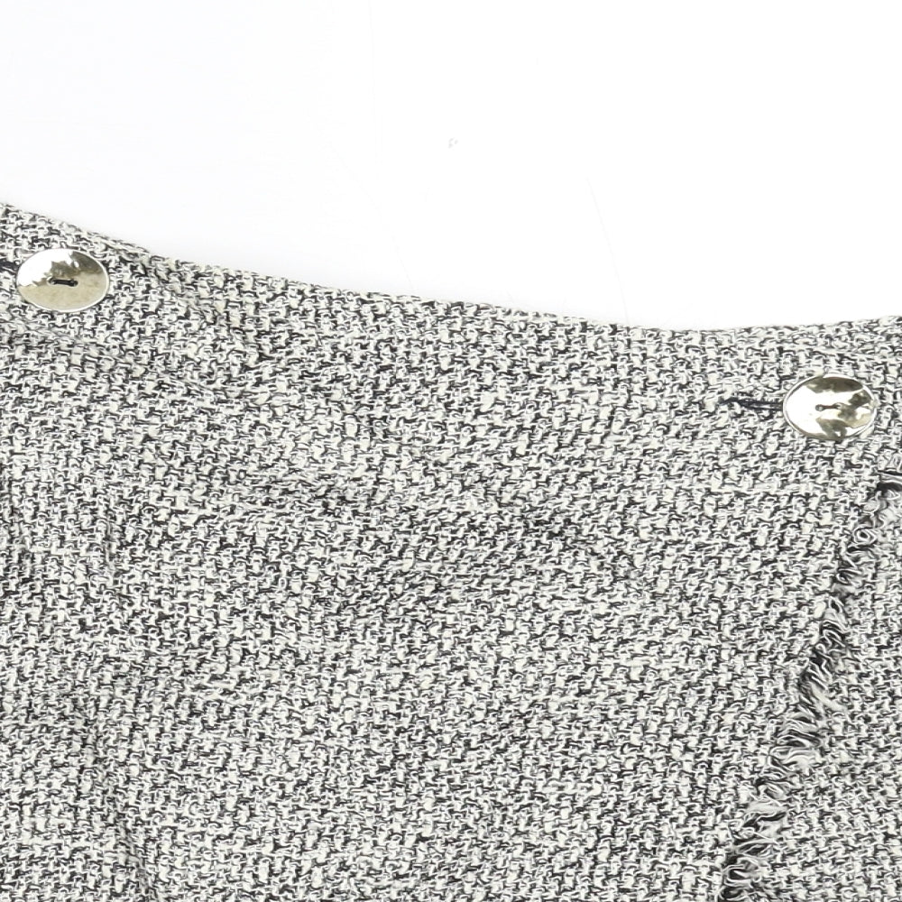 Zara Womens Grey   Cut-Off Shorts Size L