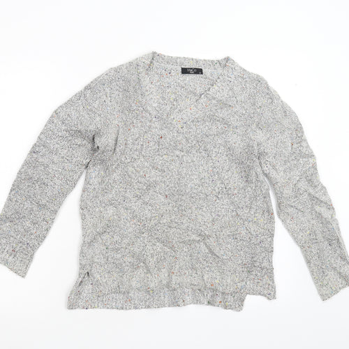M&Co Womens Grey  Knit Pullover Jumper Size 14
