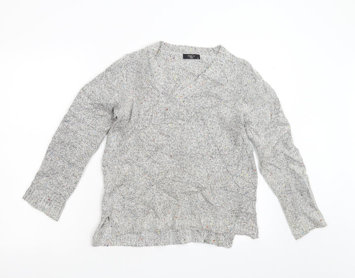 M&Co Womens Grey Knit Pullover Jumper Size 14