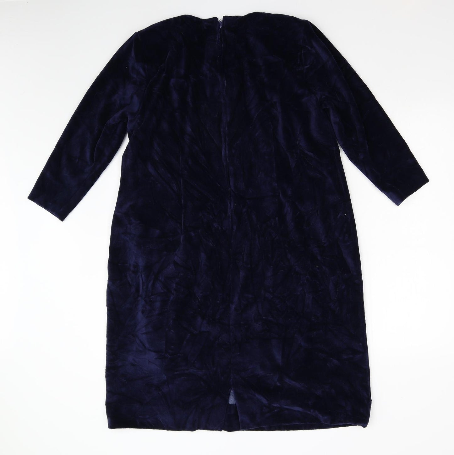 Preworn Womens Blue  Velour Shift  Size L