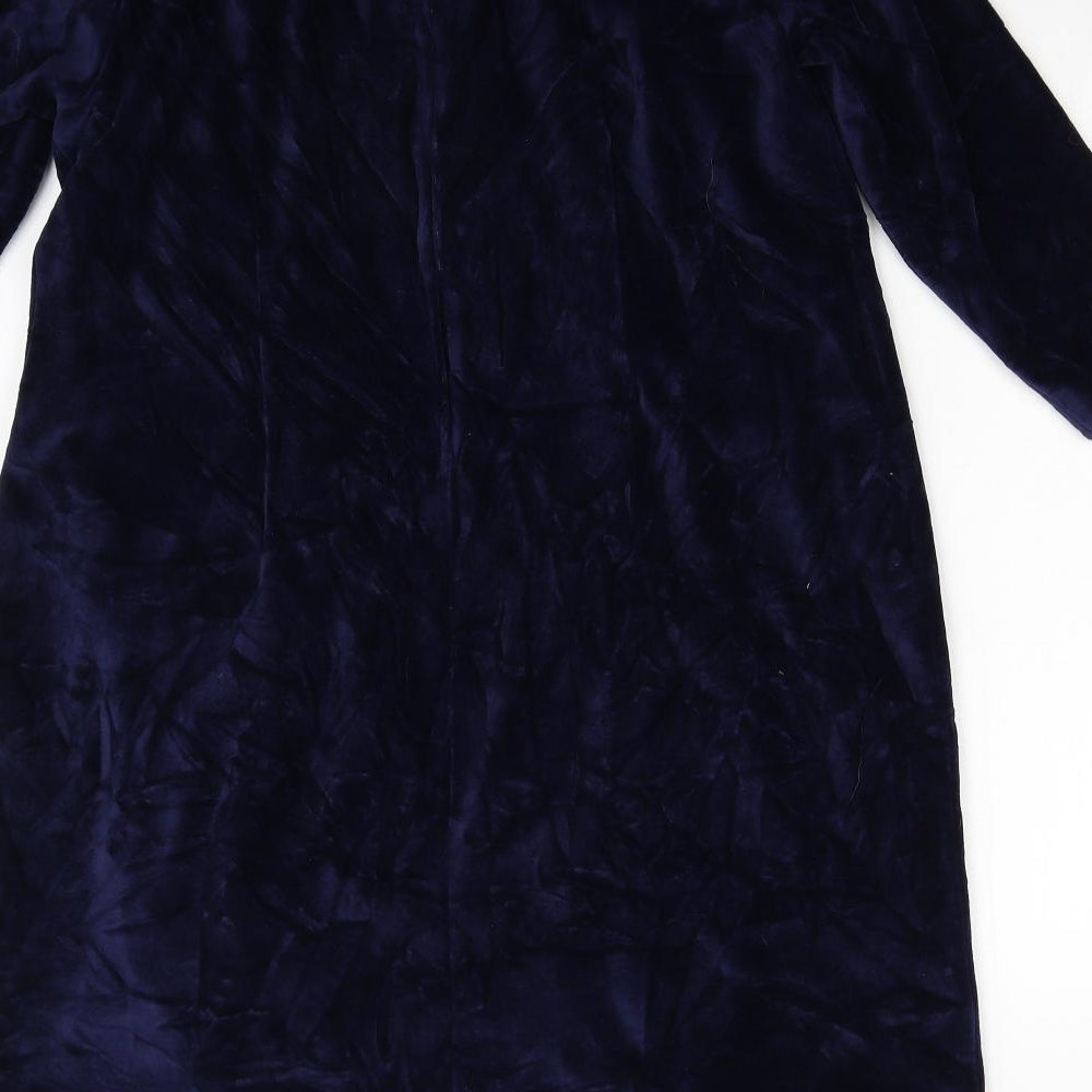 Preworn Womens Blue  Velour Shift  Size L