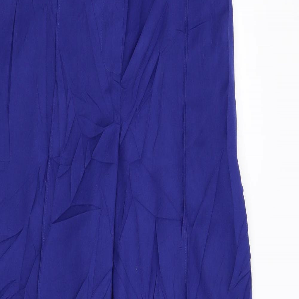 M&S Womens Blue   Trousers  Size 12 L32 in
