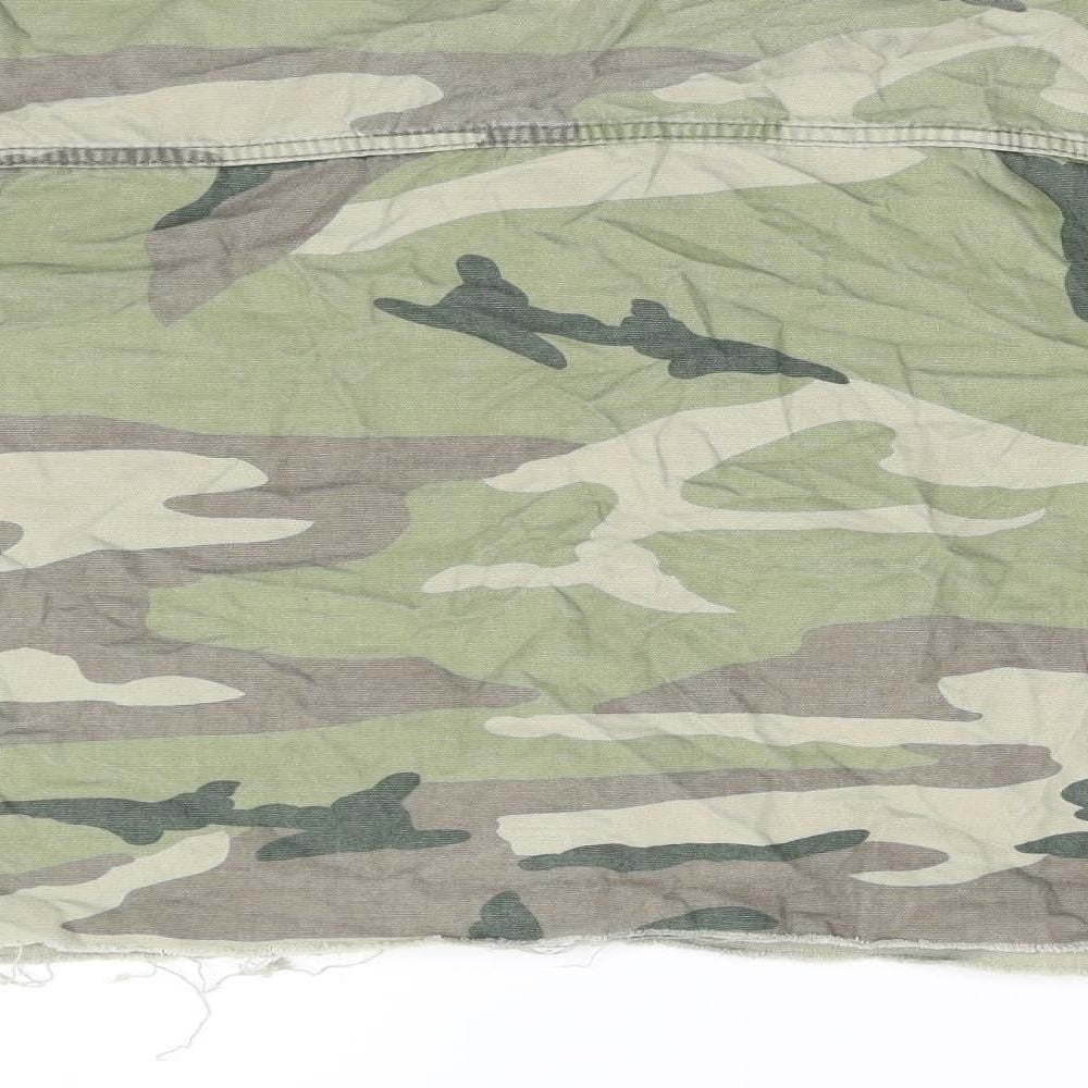 Primark Womens Green Camouflage Denim Jacket  Size M