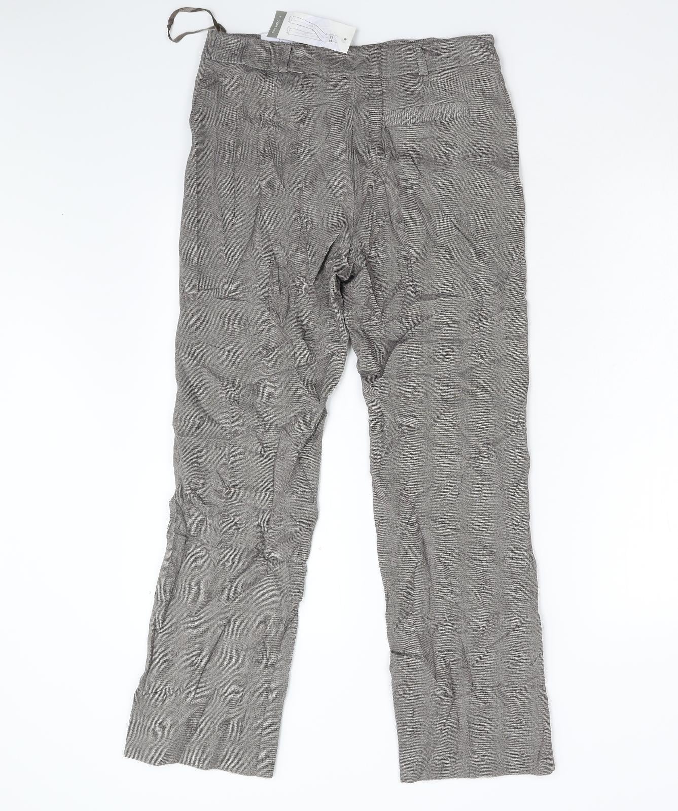 Etite Womens Grey   Trousers  Size 8 L27 in