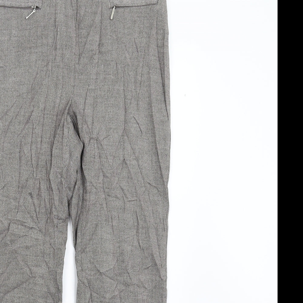 Etite Womens Grey   Trousers  Size 8 L27 in