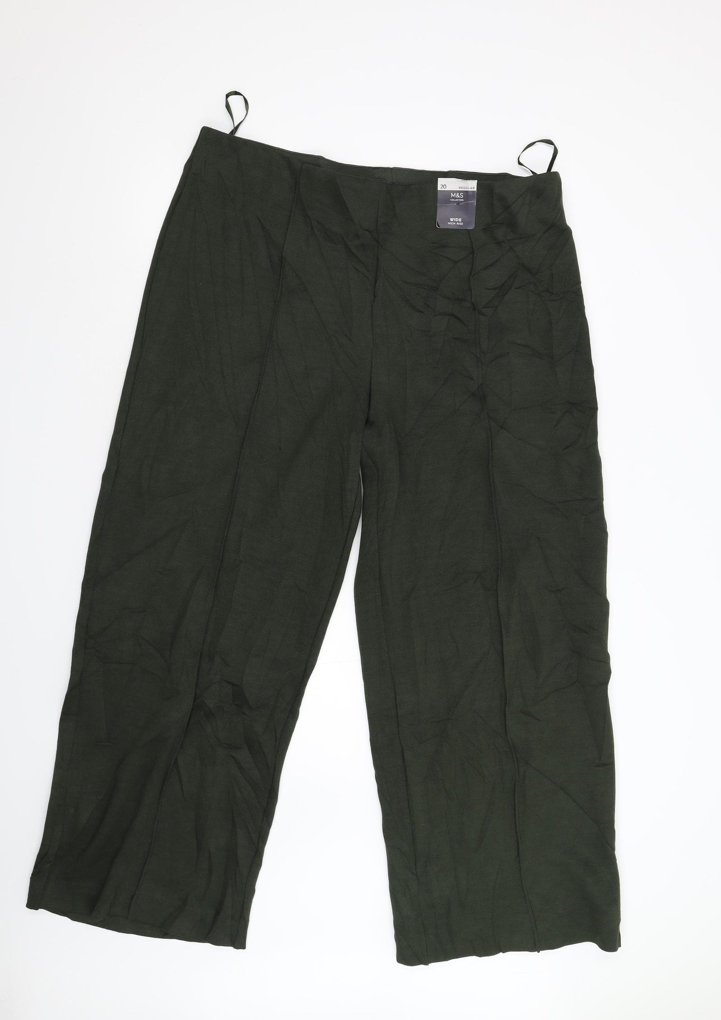 M&S Womens Green   Trousers  Size 20 L29 in