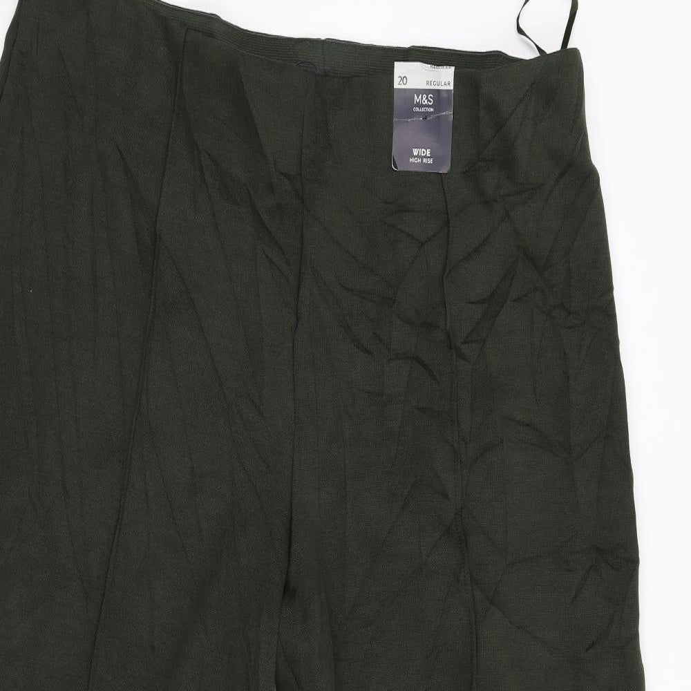 M&S Womens Green   Trousers  Size 20 L29 in