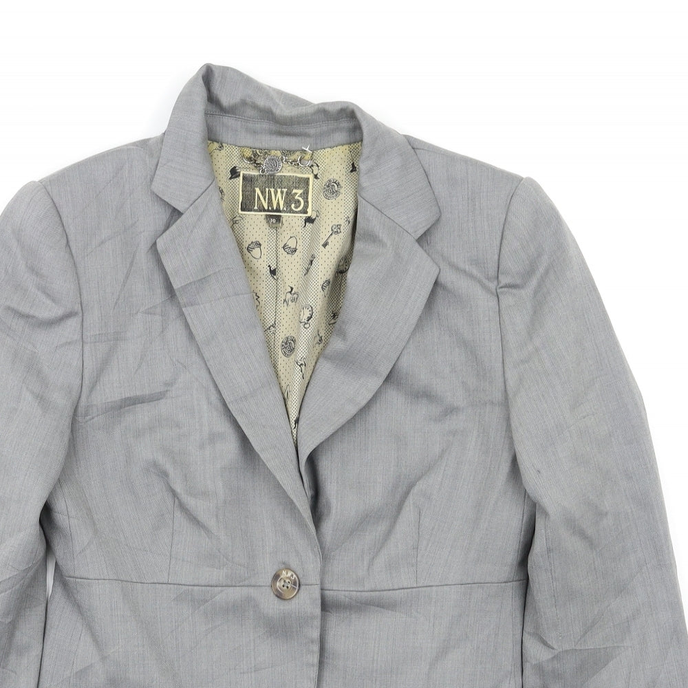 N.W.3 Womens Grey   Jacket Blazer Size 10