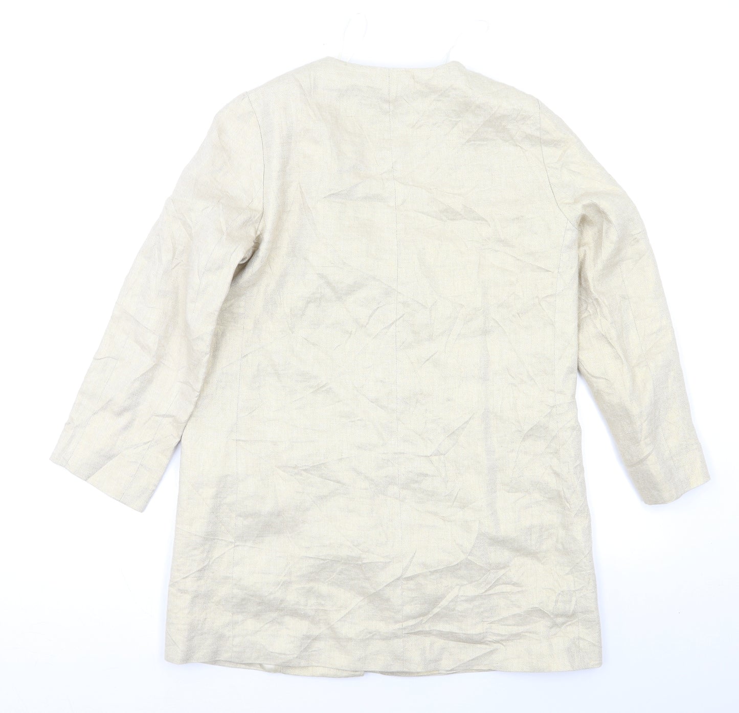 Zara Womens Beige   Overcoat Coat Size M