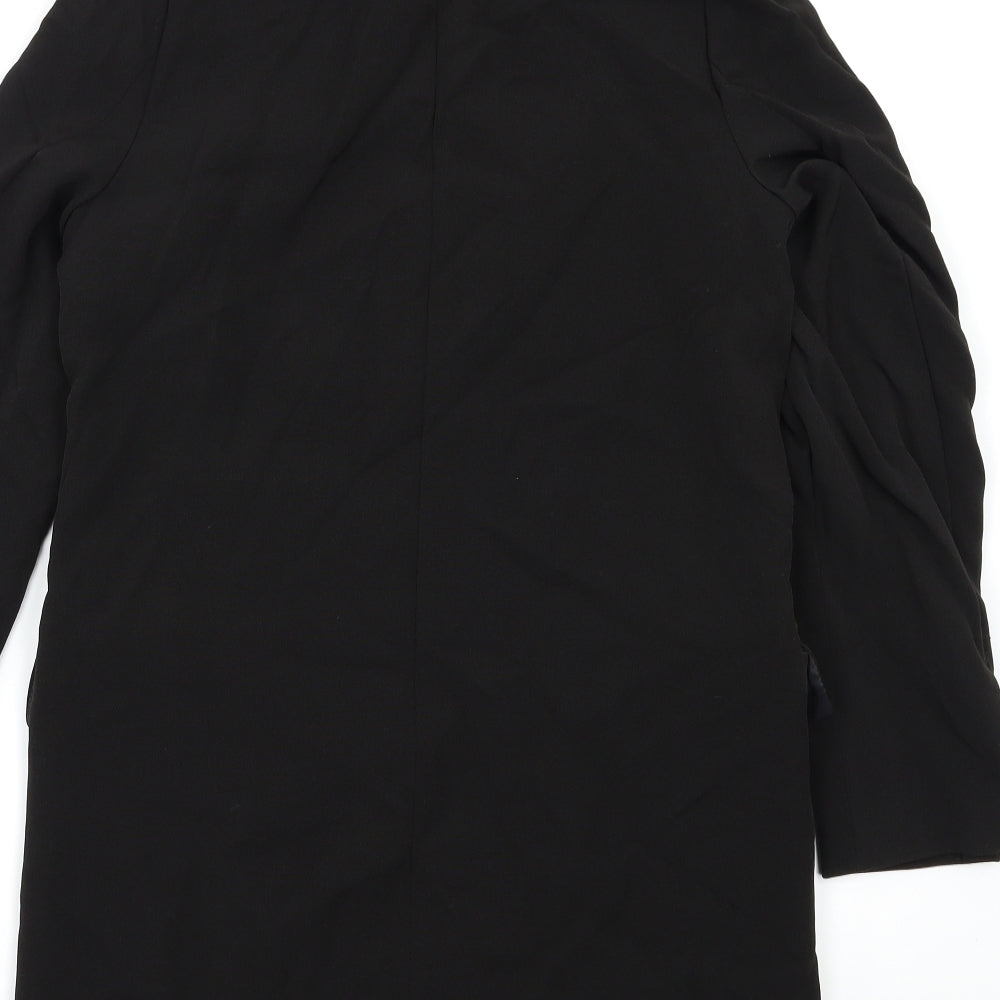 H&M Womens Black   Overcoat Coat Size S