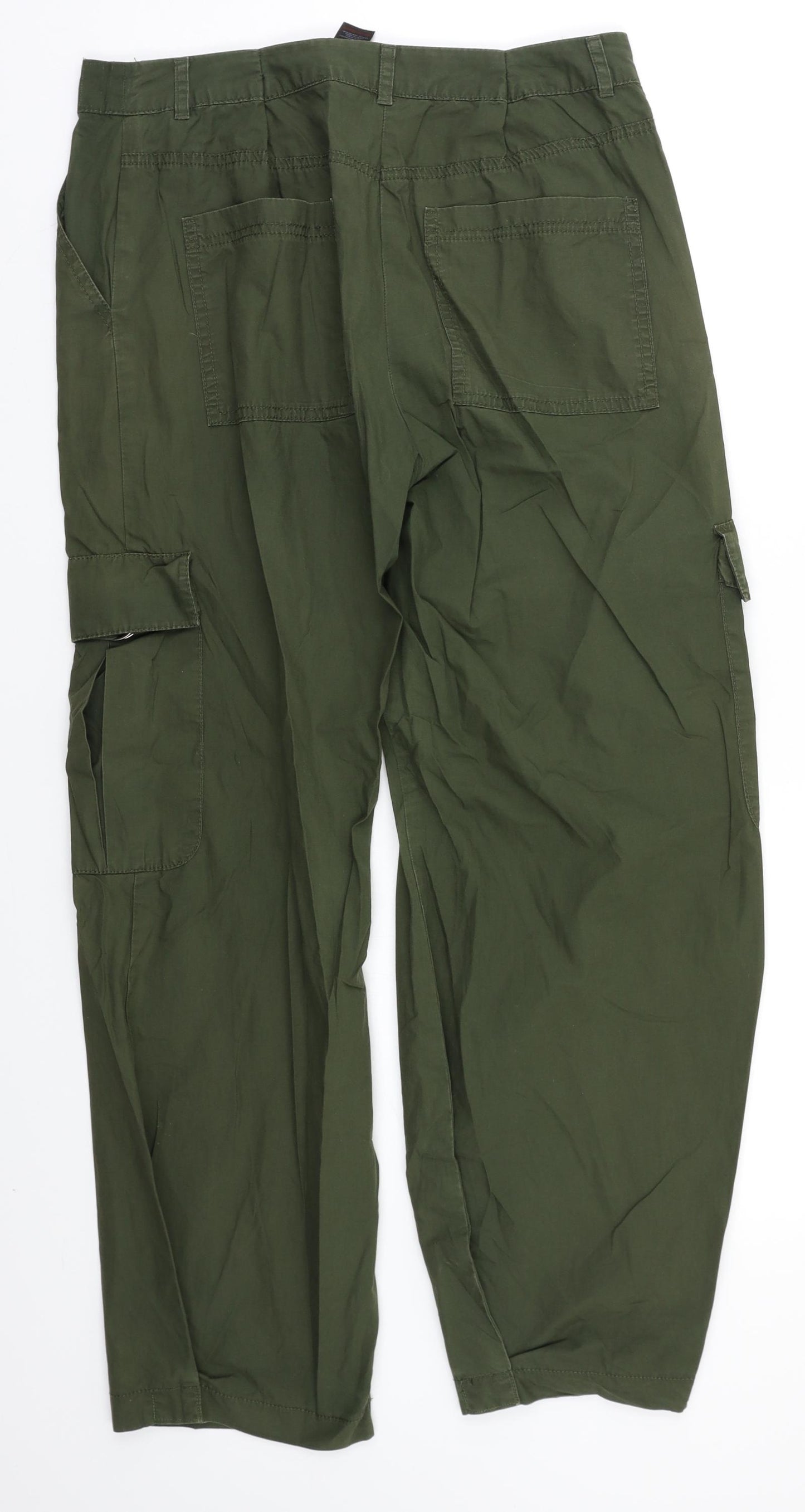 NEXT Womens Green   Cargo Trousers Size 12 L27 in