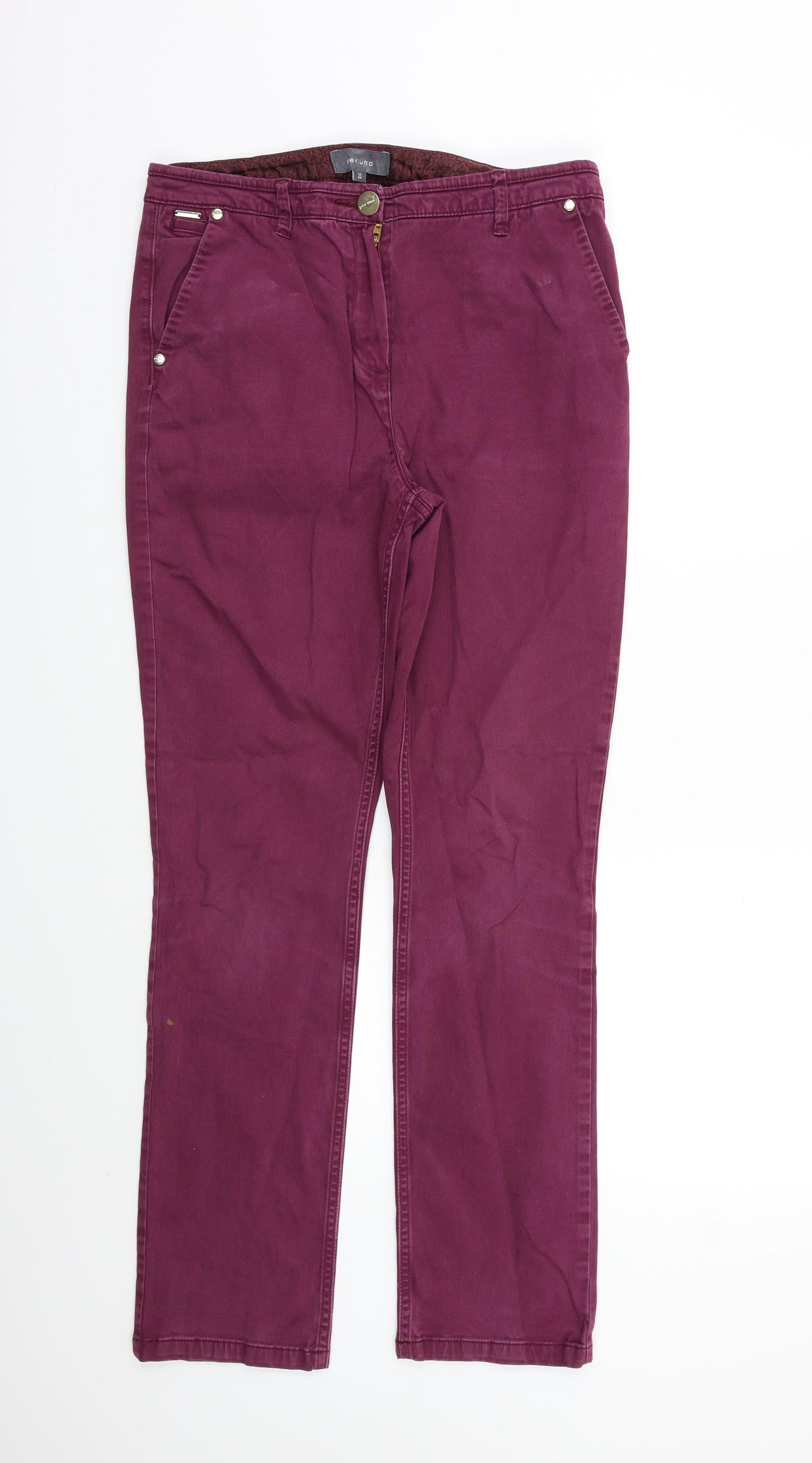 Per Una Womens Purple   Straight Jeans Size 12 L28 in