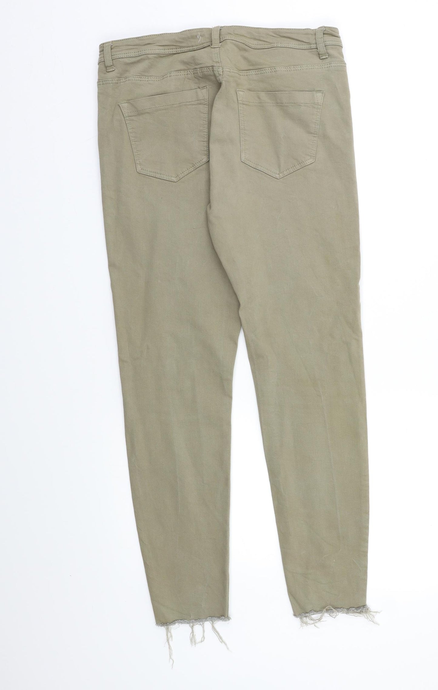 Denim & Co. Womens Green   Skinny Jeans Size 14 L25 in