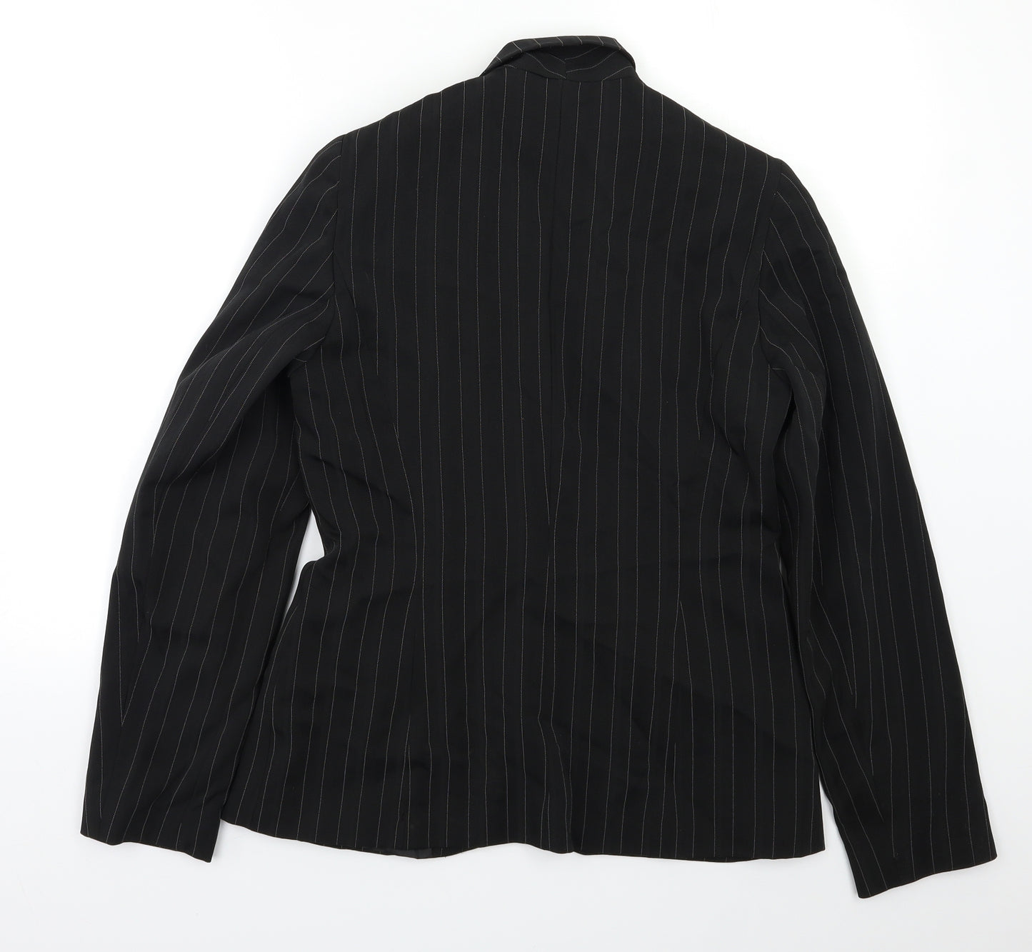 New Look Womens Black Striped  Jacket Blazer Size 12