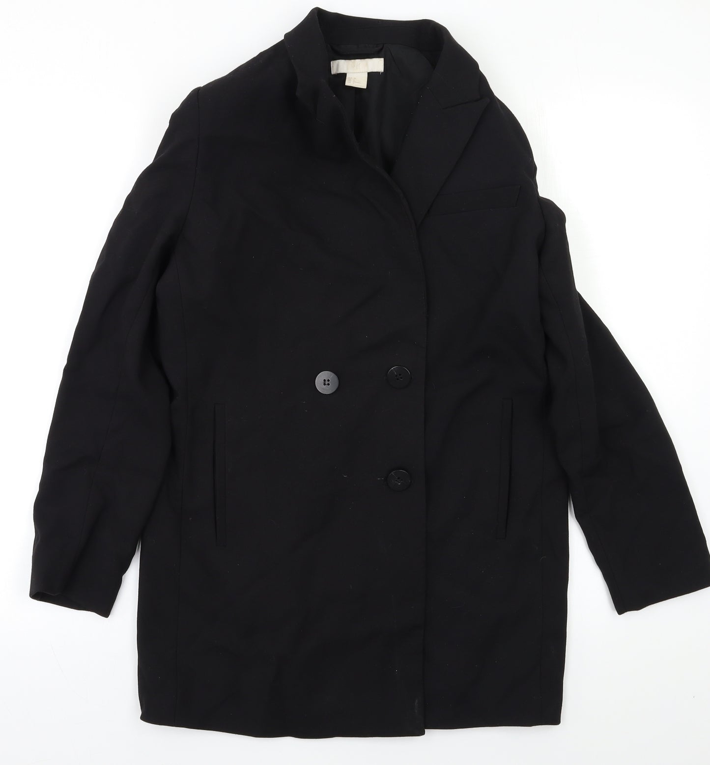 H&M Womens Black   Gilet Blazer Size 8