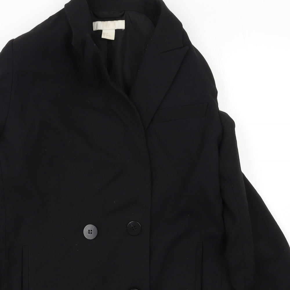 H&M Womens Black   Gilet Blazer Size 8