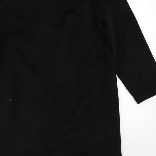 Zara Womens Black   Overcoat Coat Size L