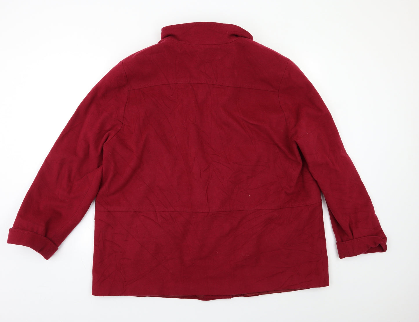 M&S Womens Red   Pea Coat Blazer Size 22