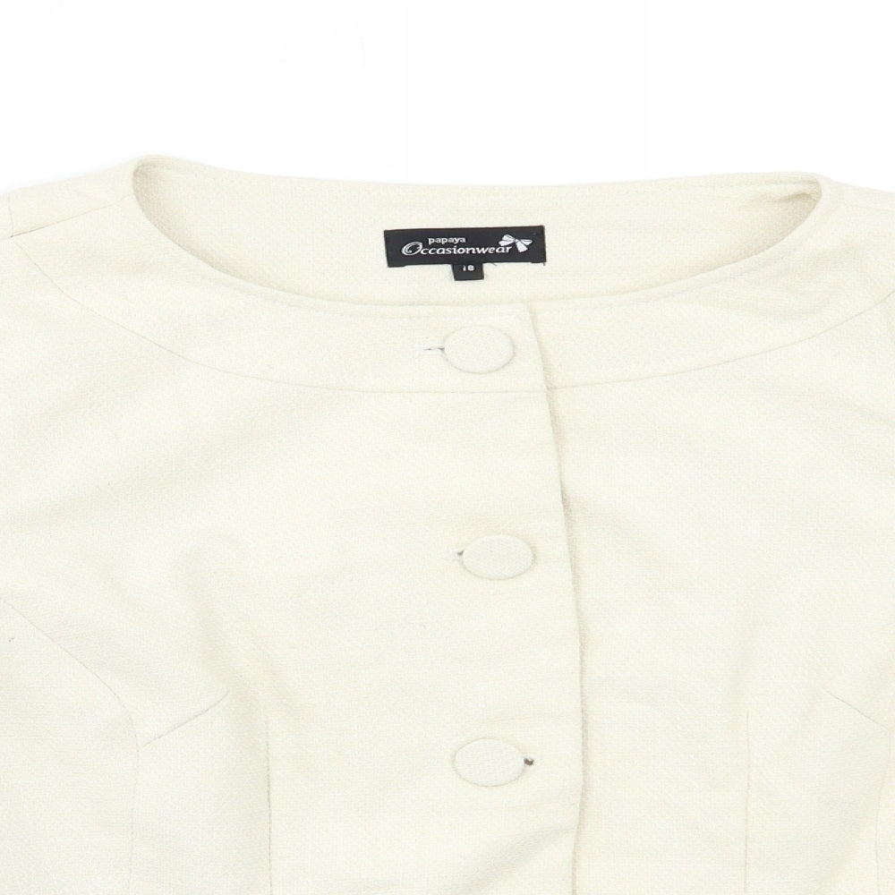 Papaya Womens Ivory   Jacket Blazer Size 18