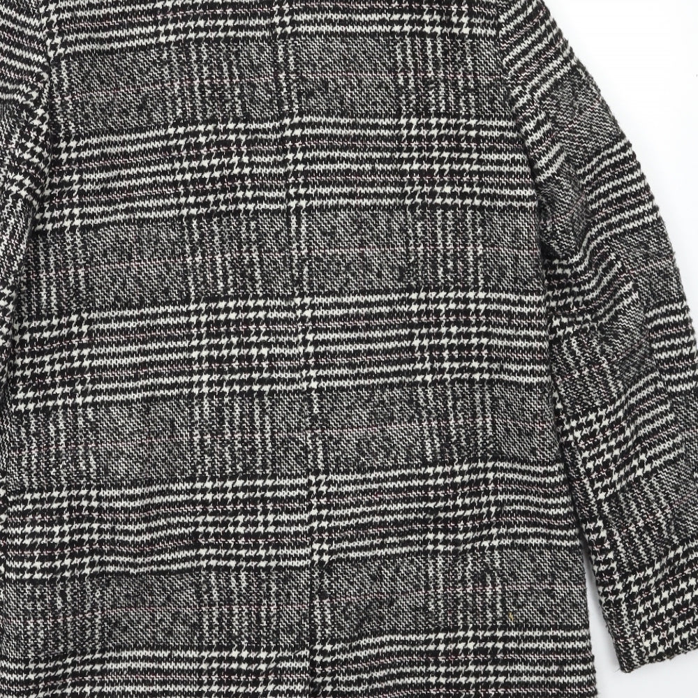 Primark Womens Multicoloured Check  Overcoat Coat Size 12