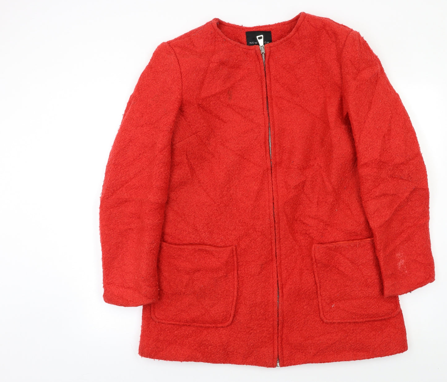 New Look Womens Red   Biker Coat Size 12