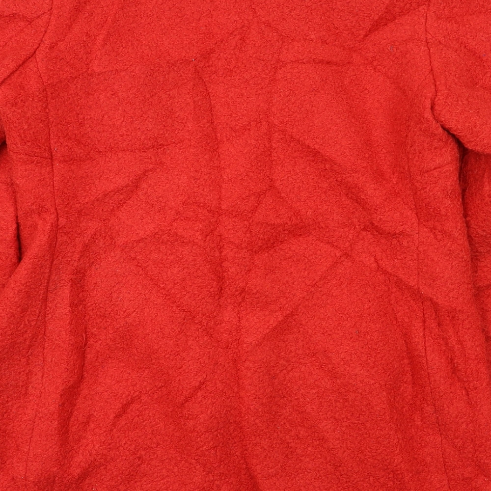 New Look Womens Red   Biker Coat Size 12