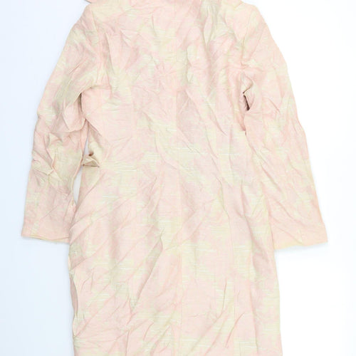 Wallis Womens Beige Floral  Overcoat Coat Size 12