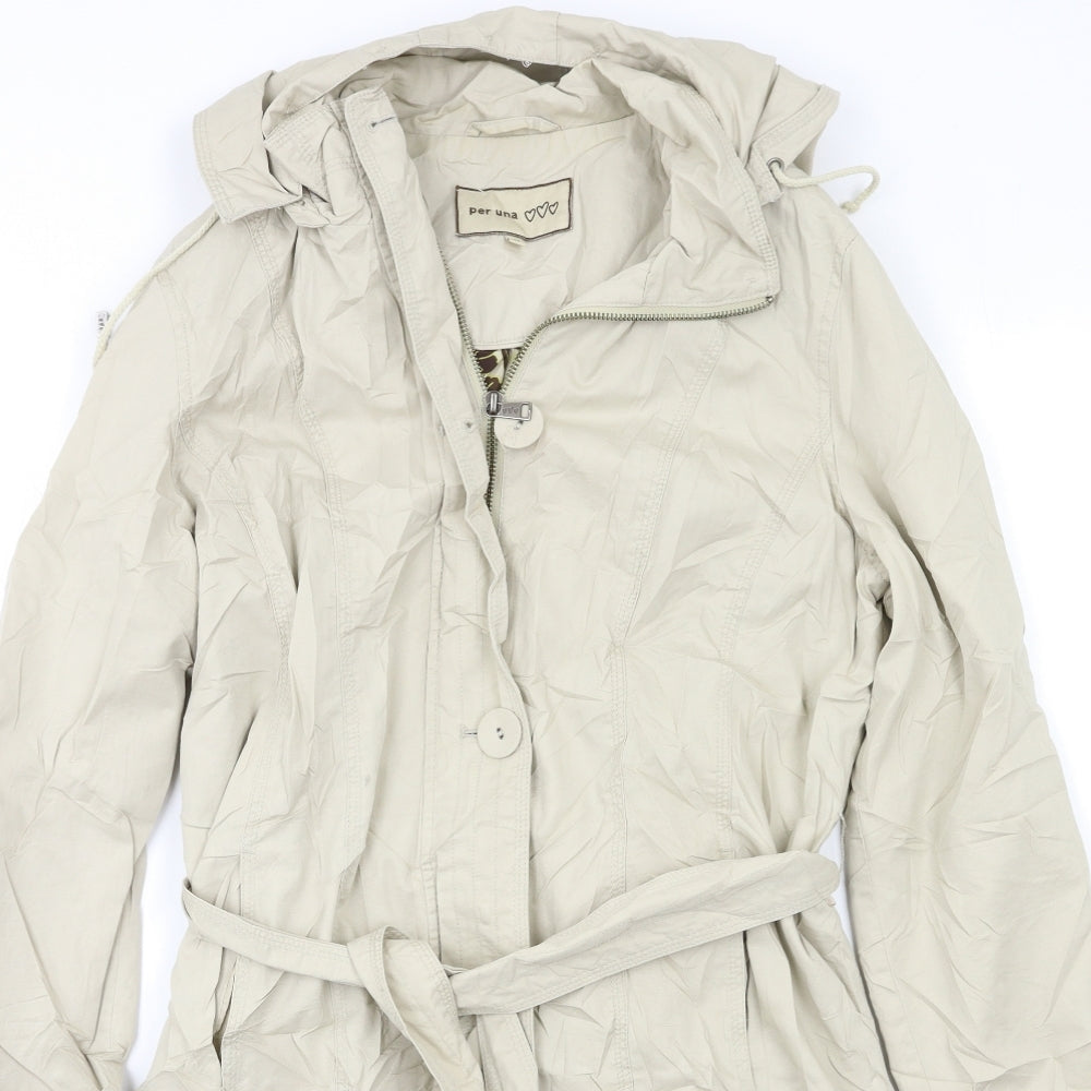Per Una Womens Beige   Trench Coat Coat Size 12