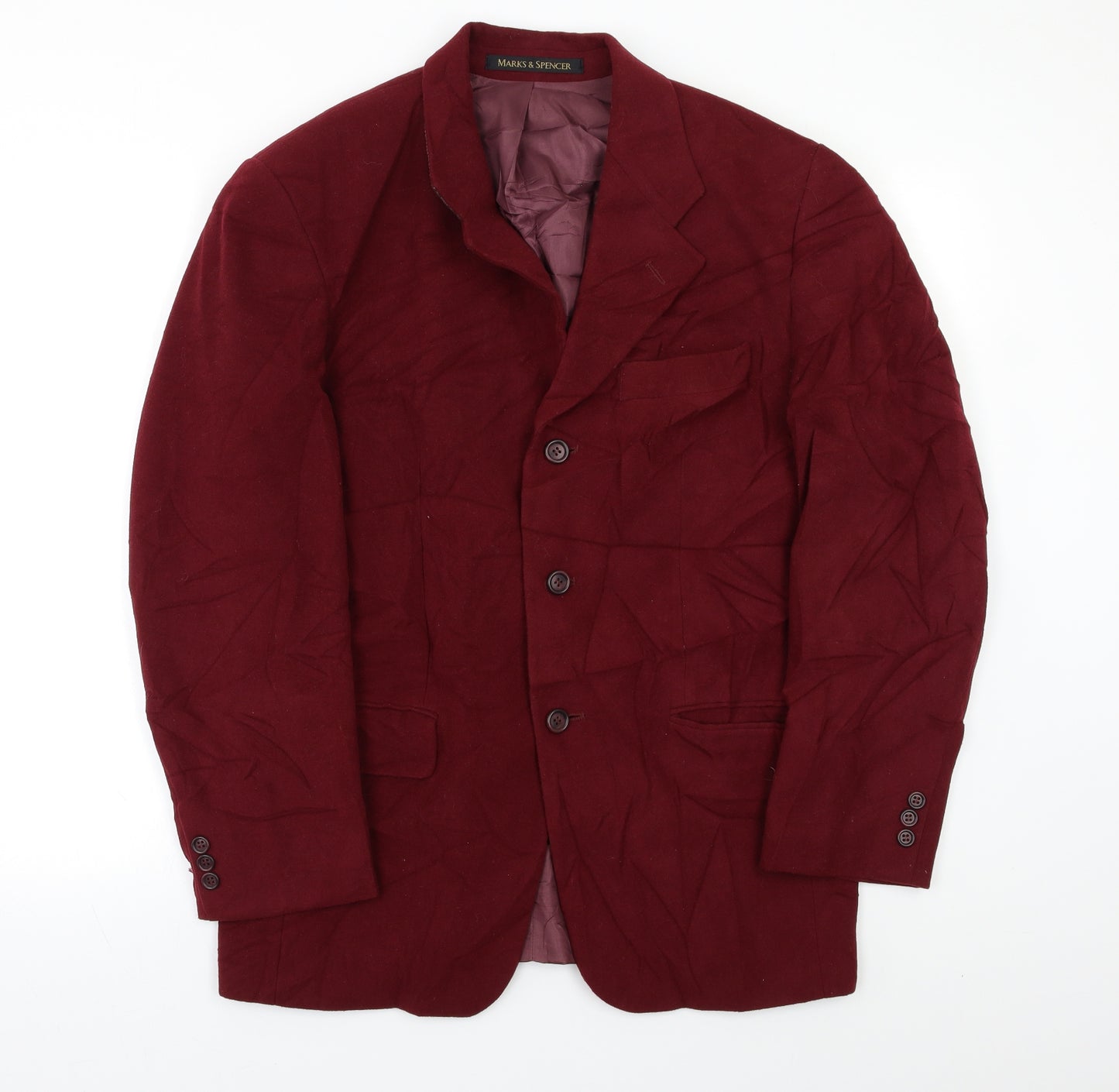 M&S Mens Red   Jacket Blazer Size 40