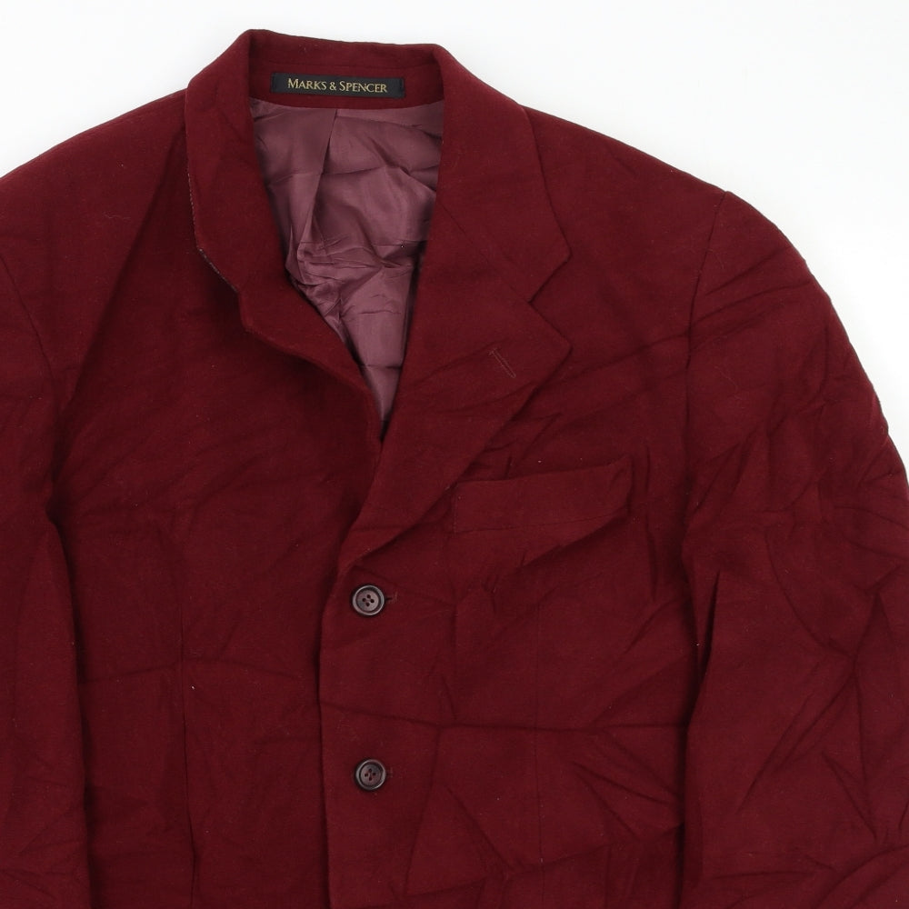 M&S Mens Red   Jacket Blazer Size 40