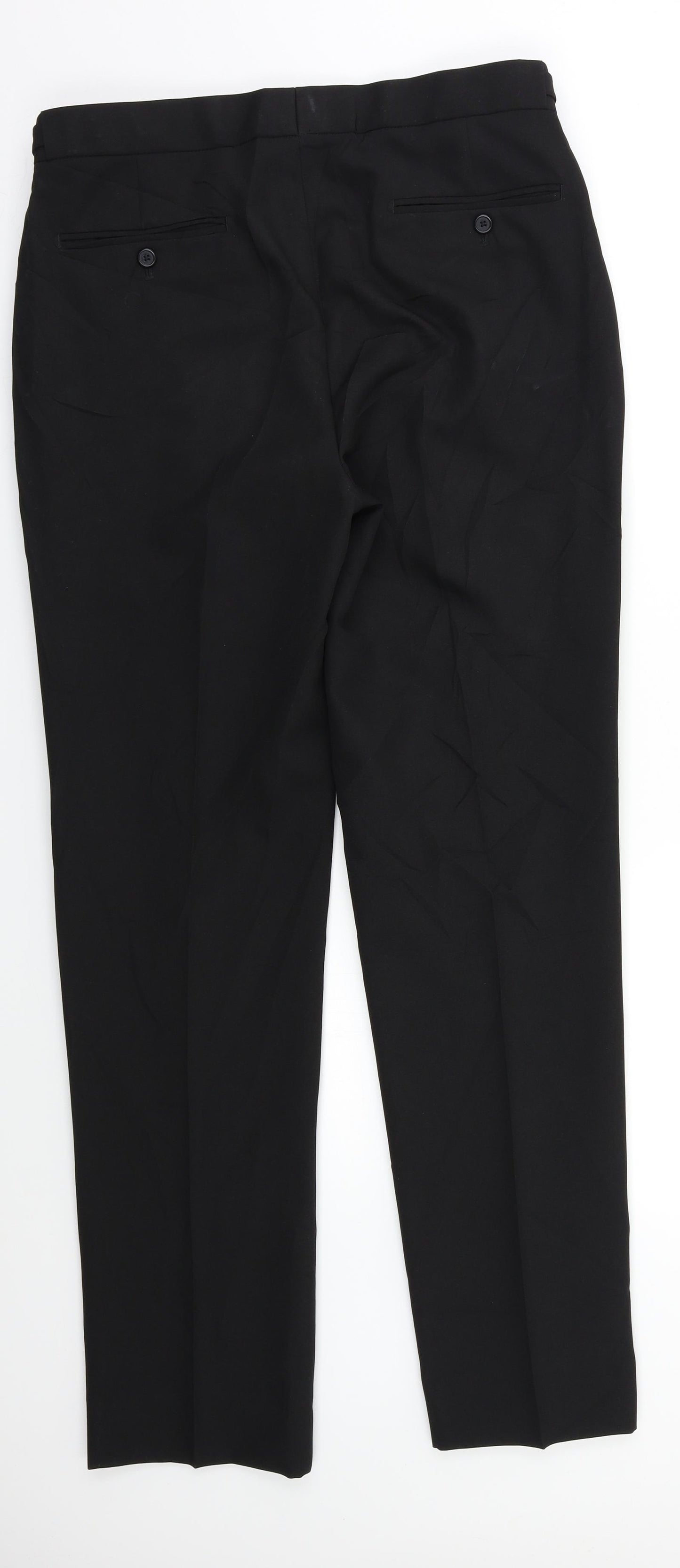 Preworn Womens Black   Dress Pants Trousers Size 32 L30 in