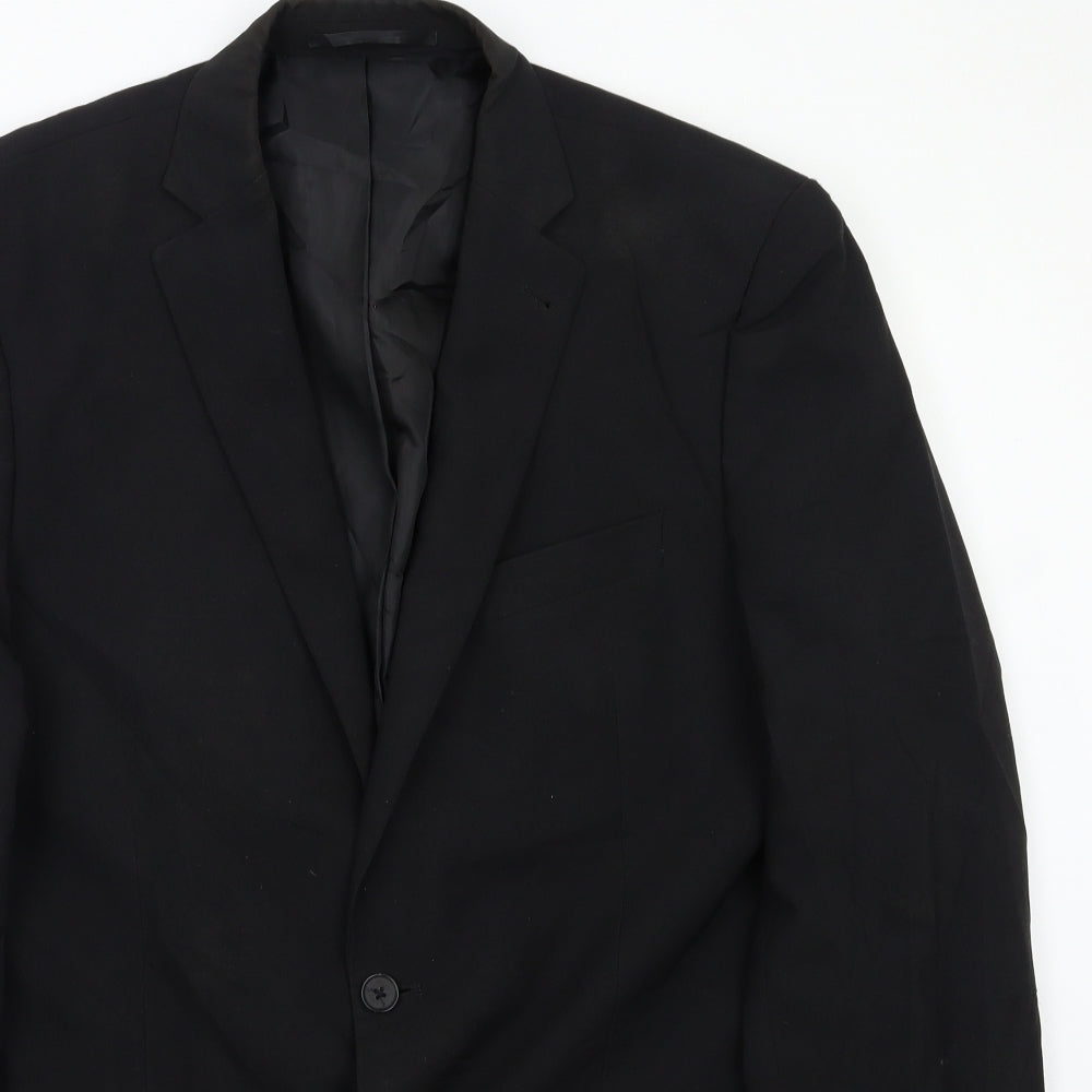 TU Mens Black   Jacket Blazer Size 44