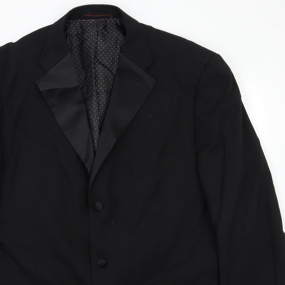 Preworn Mens Black   Jacket Blazer Size 46