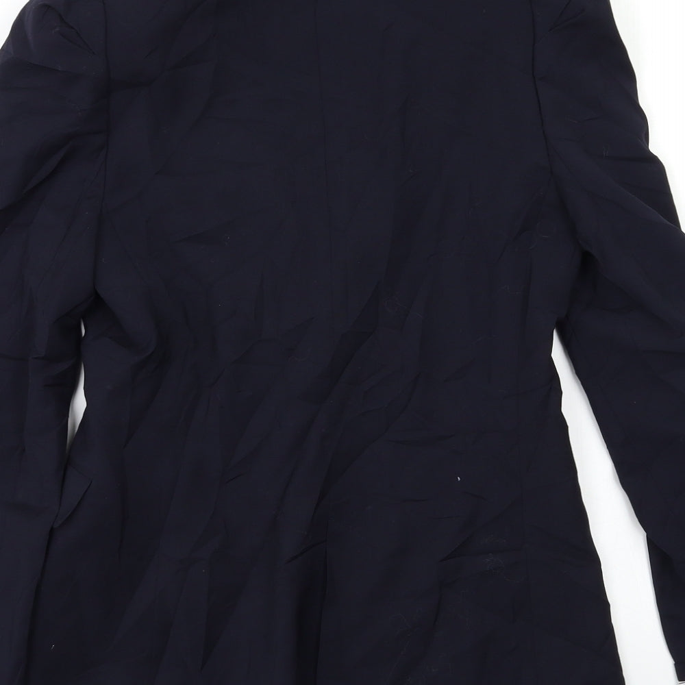 Zara Womens Blue Striped  Jacket Blazer Size S