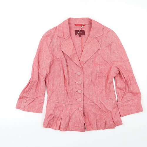 Per Una Womens Red   Jacket Blazer Size 10