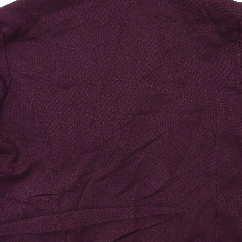 Prew Womens Purple Check  Kimono Blazer Size 20