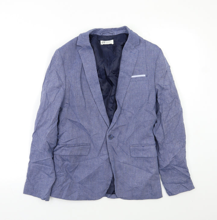 H&M Womens Blue   Jacket Blazer Size S