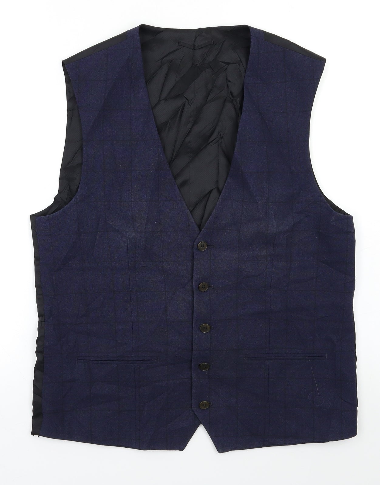 Preworn Mens Blue   Jacket Suit Waistcoat Size M