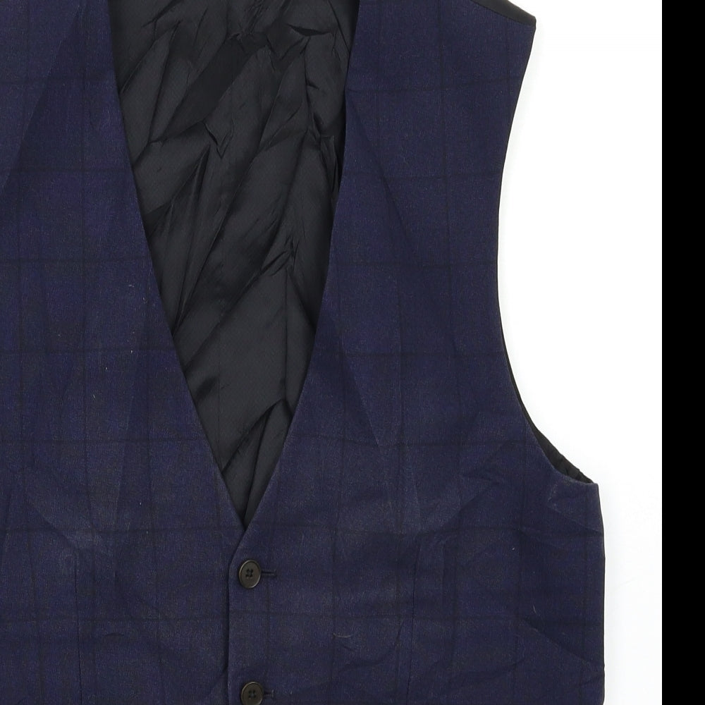 Preworn Mens Blue   Jacket Suit Waistcoat Size M