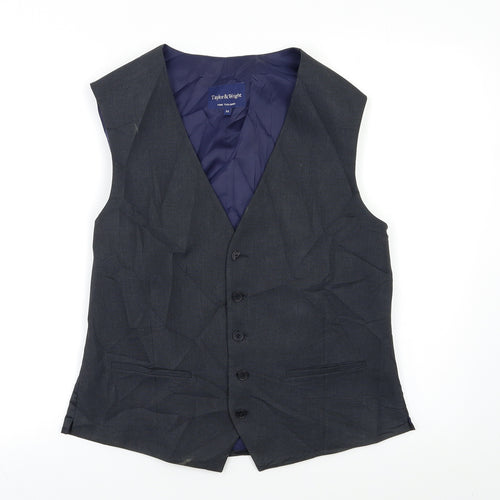 Taylor & Wright Mens Grey   Jacket Suit Waistcoat Size M