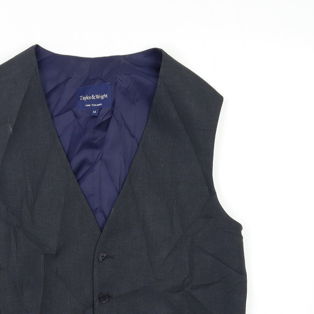 Taylor & Wright Mens Grey   Jacket Suit Waistcoat Size M