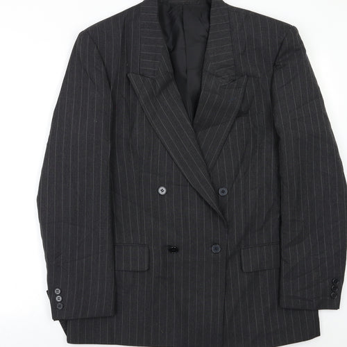 C&A Womens Black Striped  Jacket Blazer Size 38