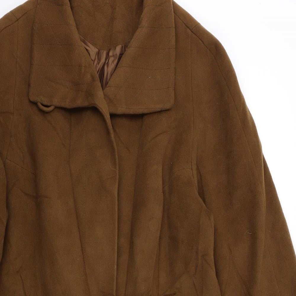 Preworn Womens Beige   Overcoat Coat Size L