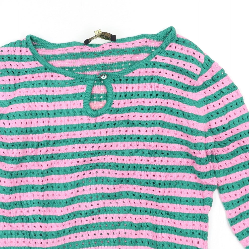 Wyse Womens Multicoloured Striped  Pullover Jumper Size 10